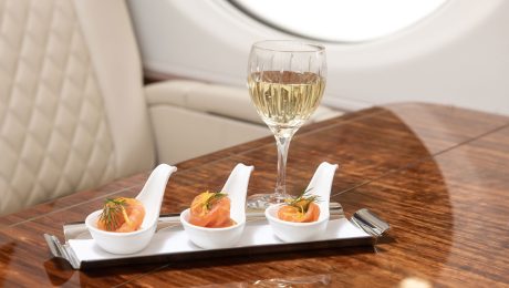 Enjoy fine dining and excellent cabin service on our charter jet flights