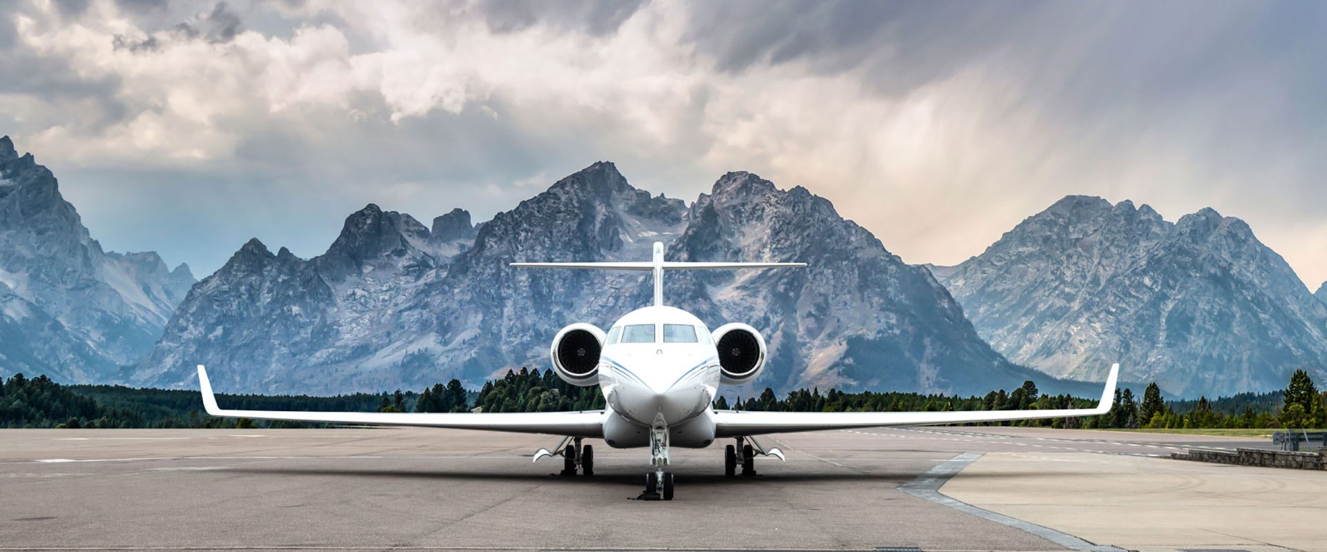 Gulfstream Jet ready on the runway ready for chartered flight